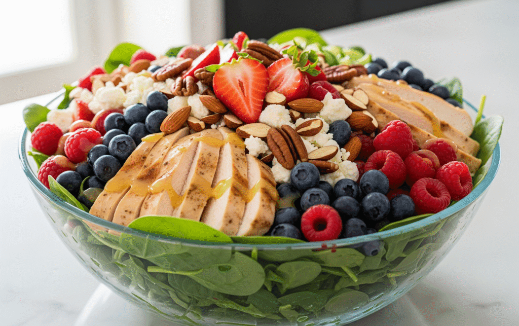 Berry & Chicken Spinach Salad