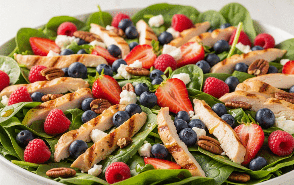 Berry & Chicken Spinach Salad
