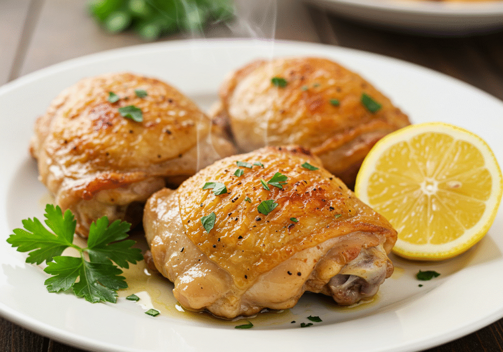 Air Fryer Chicken Thighs final resulte