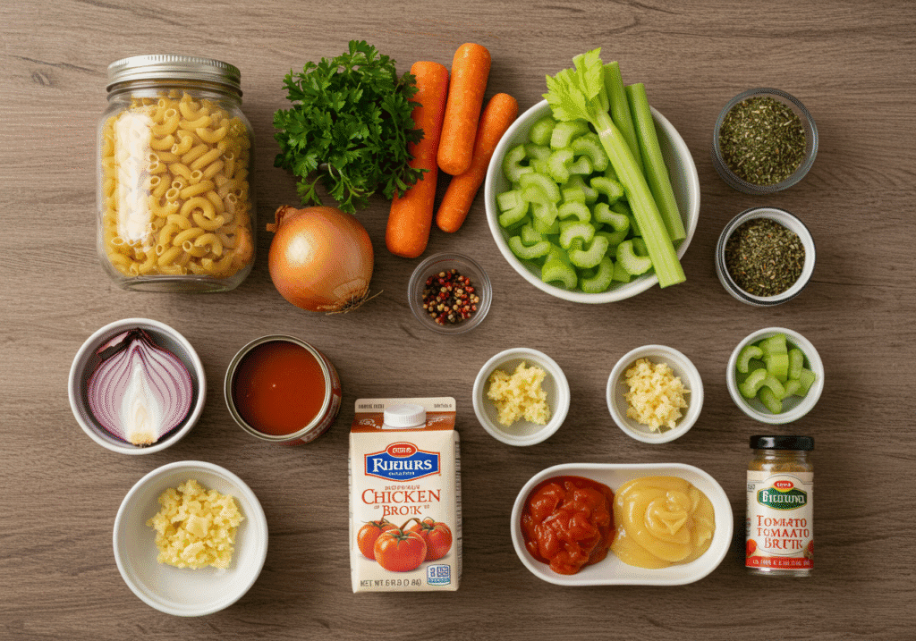 Macaroni Soup ingrediants