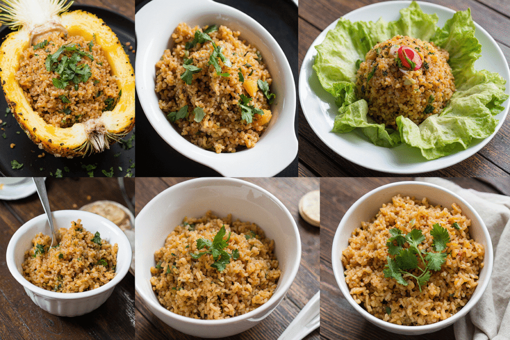 Creative fried rice presentation ideas