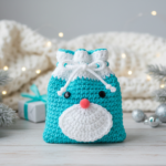 Frosted Christmas Santa Gift Bag Crochet Pattern