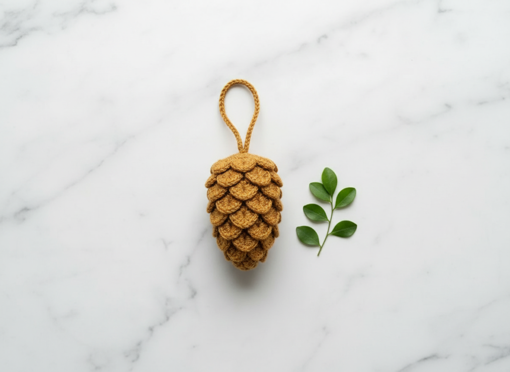 Textured Crochet Pinecone: A Rustic Holiday Ornament Tutorial