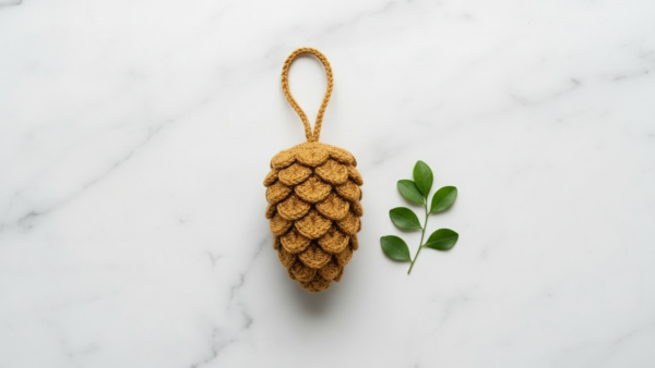 Textured Crochet Pinecone: A Rustic Holiday Ornament Tutorial