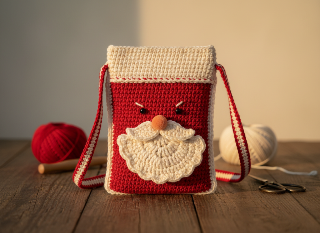 Jolly Santa Crossbody Bag: A Beginner-Friendly Crochet Pattern